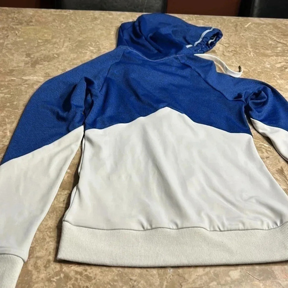 Y2K,vtg, NEW!!hoodie with zipper, women XS,Colorblock,blue,grey,gym,members,80’s - Picture 12 of 15